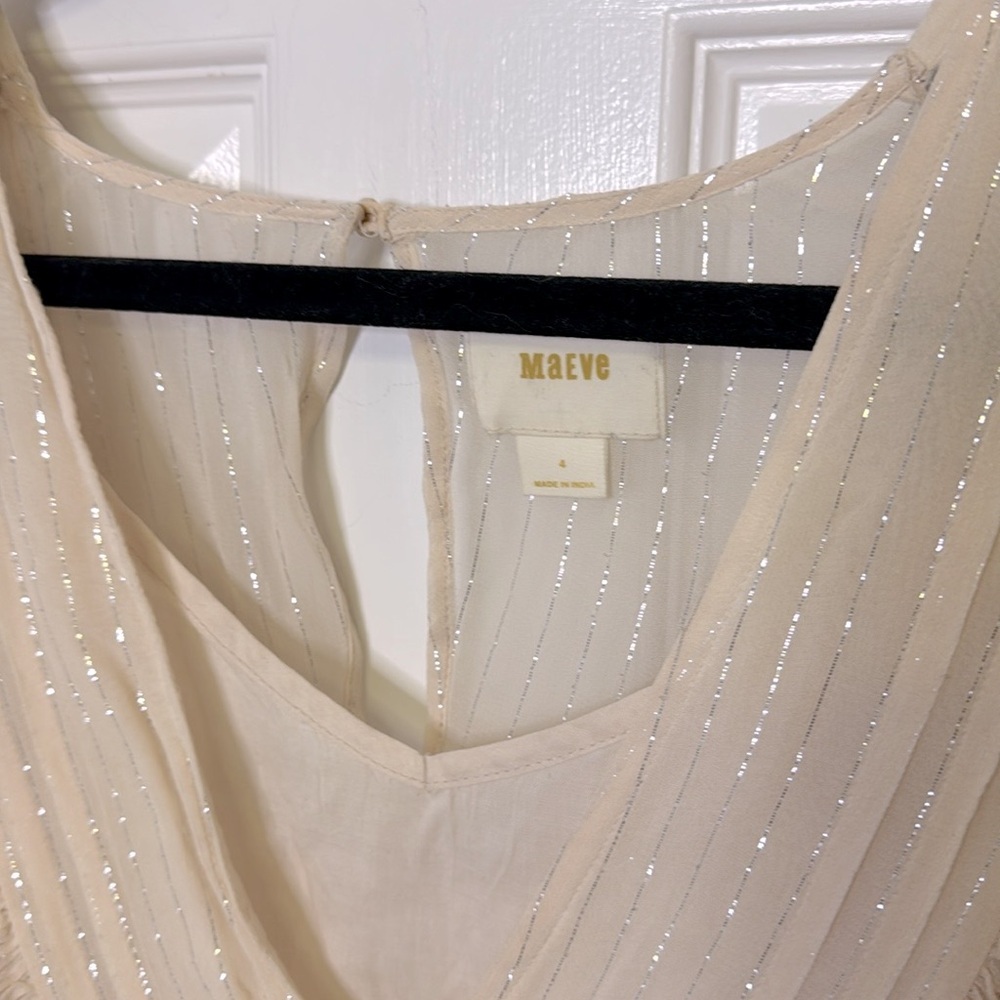 Maeve Cream Ruffle Blouse - Picture 5 of 10